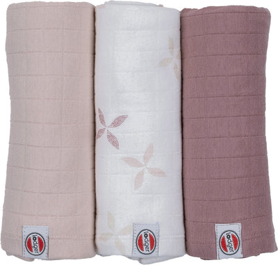 Lodger Pucktuch – hydrophile Tücher – rosa – 70 x 70 cm – 3 Stück – Bio-Baumwolle