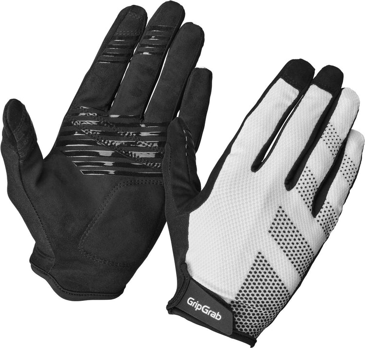Gripgrab – Ride Lite Langfinger-Sommer-MTB-Gravel-Fahrradhandschuhe mit Polsterung – Unisex – Weiß