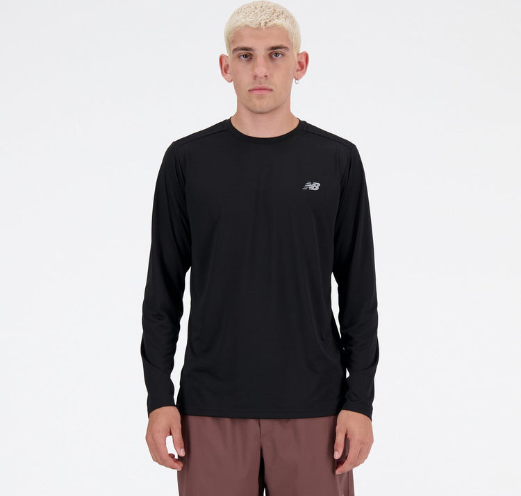 New Balance Sport Essential Langarm-Sportpullover für Herren – Schwarz