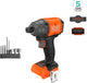 Black+decker 18 V bürstenloser Schlagschrauber mit Bits (ohne Akku und Ladegerät) – blim78n-xj