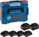 Bosch Professional 18 V Akku-Set Werkzeugakku - Biturbo - 4x Procore18V 4,0 Ah + 2x Procore18V 8,0 Ah - in L-Boxx