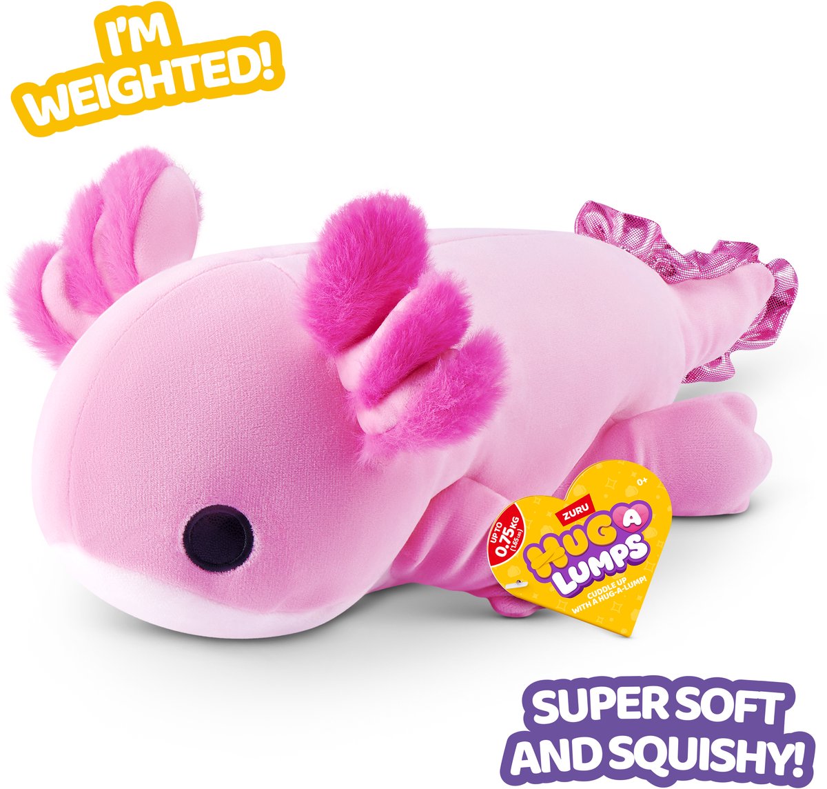 Zuru Kuscheltier Axolotl gewichteter Plüsch 35 cm Stofftierkomfort.
