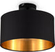 B.k.licht - Deckenleuchte - schwarz-golden - rund - Dekoleuchte - mit E27-Fassung - ø30cm
