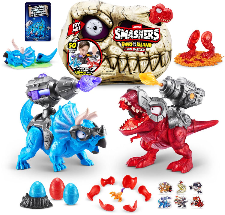Zuru Smashers Zuru – Smashers – Dino Island Trex Battles – Spielfigur – rote Version