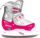 Nijdam Eiskunstlaufschuh – verstellbar – Größe 30–33 – halbweicher Stiefel – rosa