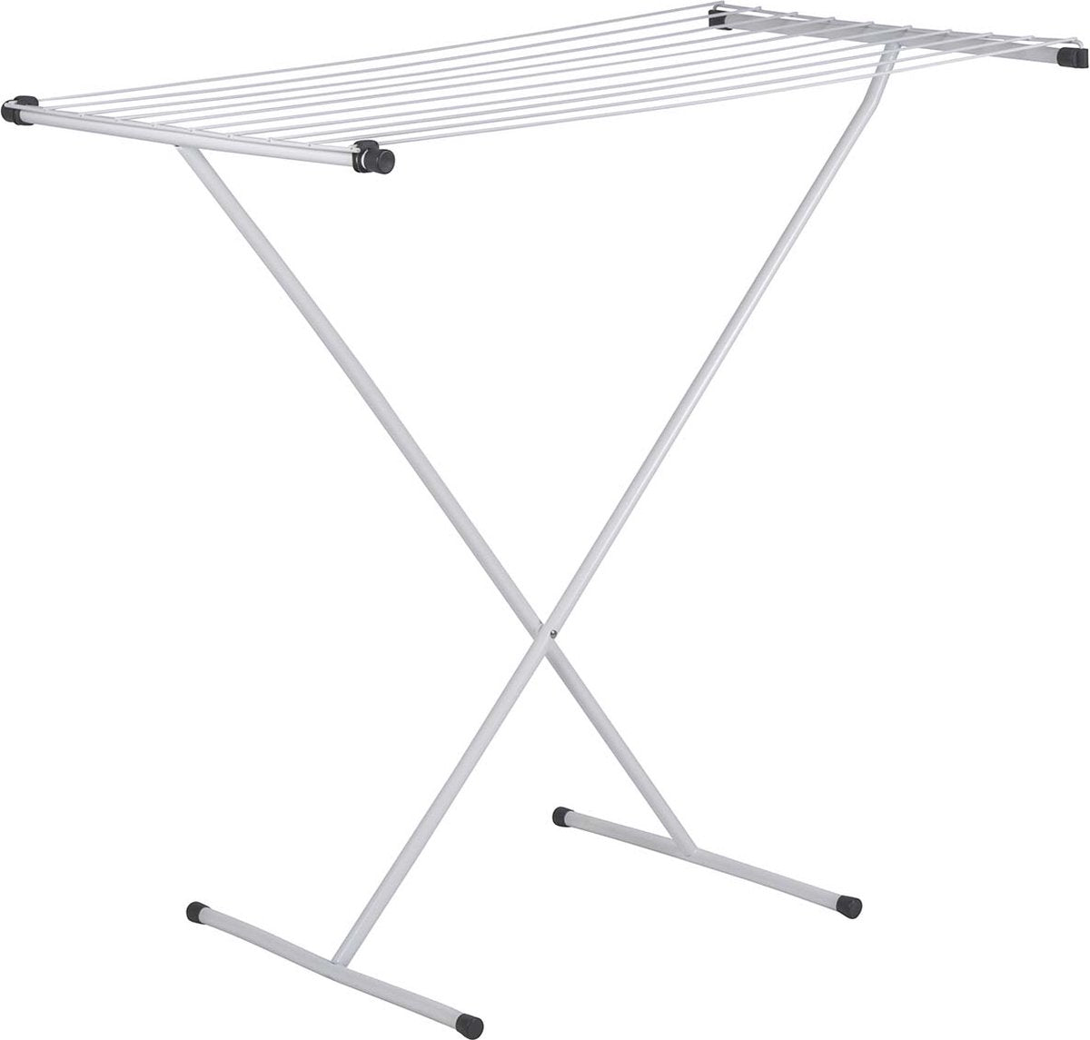 Bo-camp – Wäscheständer – kompakt – Stahl – Scherenmodell – weiß – 9 Meter
