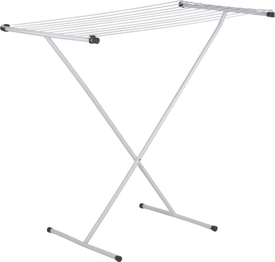 Bo-camp – Wäscheständer – kompakt – Stahl – Scherenmodell – weiß – 9 Meter