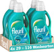 Fleuril Active Fresh – Flüssigwaschmittel – alle Wäschefarben – 4x29 Wäschen – Vorteilspack