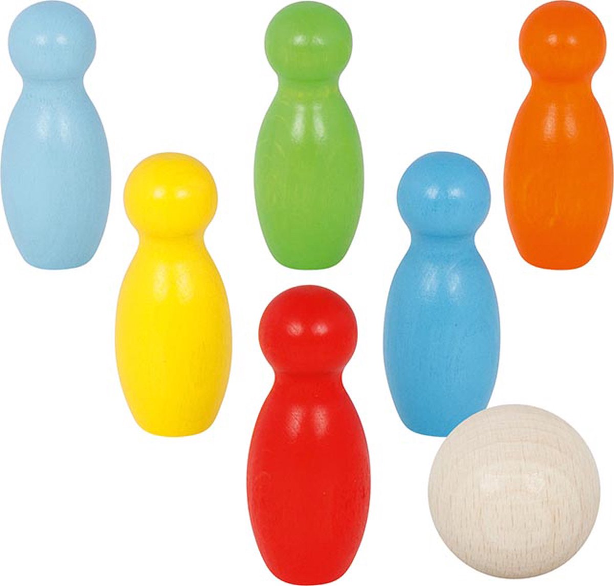 Goki Holzkegelspielfarbe, 7dlg.