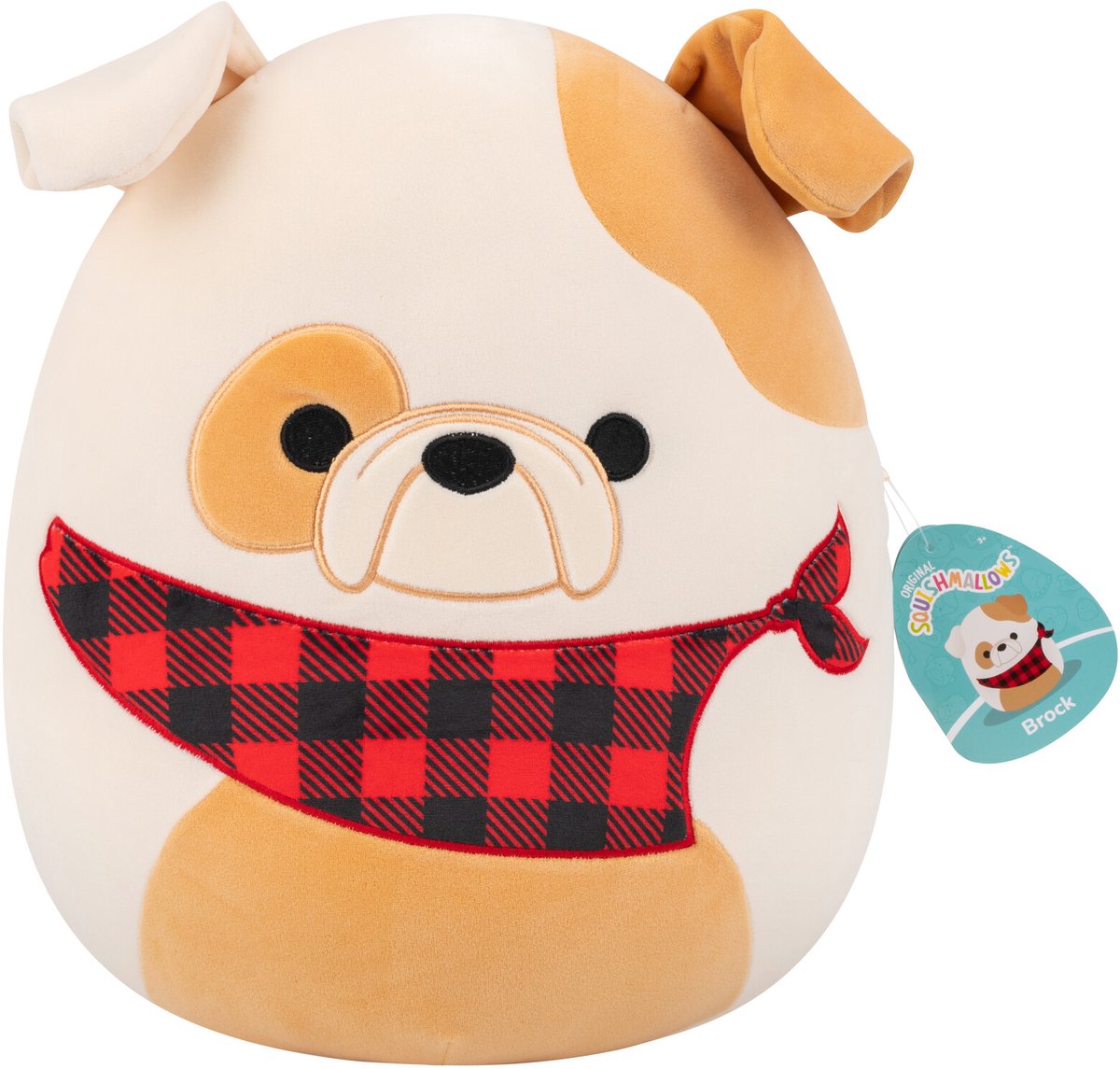 Jazwares Squishmallows Kuscheltier Plüsch – Brock die Bulldogge – 30 cm