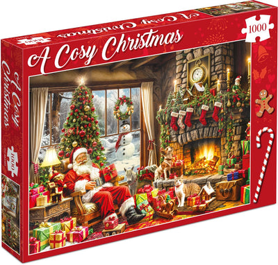 Tucker's Fun Factory Weihnachtspuzzle – ein gemütliches Weihnachtsfest – 1000 Teile 68×49 cm (B×H) – Puzzles