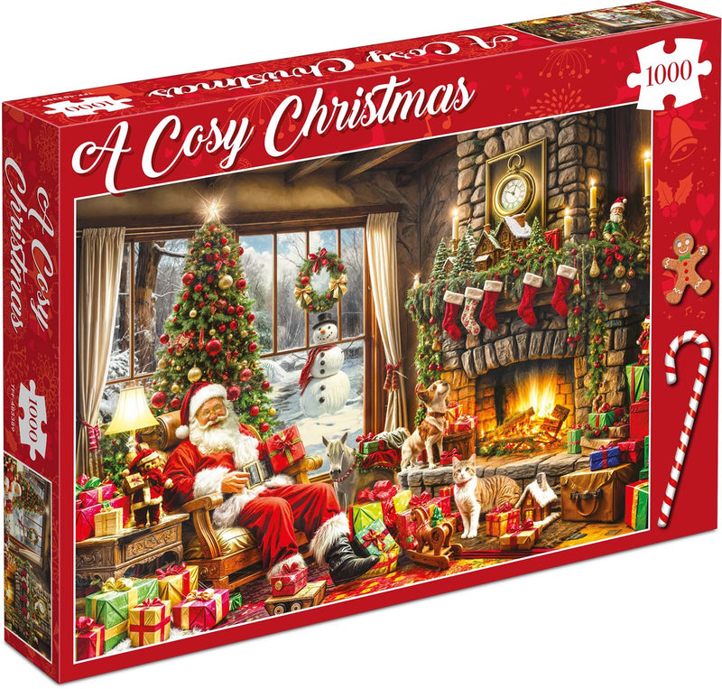 Tucker's Fun Factory Weihnachtspuzzle – ein gemütliches Weihnachtsfest – 1000 Teile 68×49 cm (B×H) – Puzzles