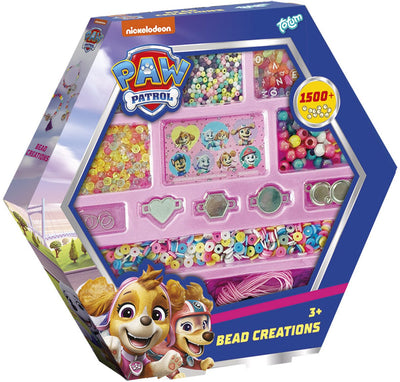 Totum Paw Patrol Spielzeugperlen-Set 1500-teilig – Herstellung von Bettelarmbändern und Schmuck – Basteln für Mädchen und Jungen ab 3 4 5 Jahren, Geschenktipp