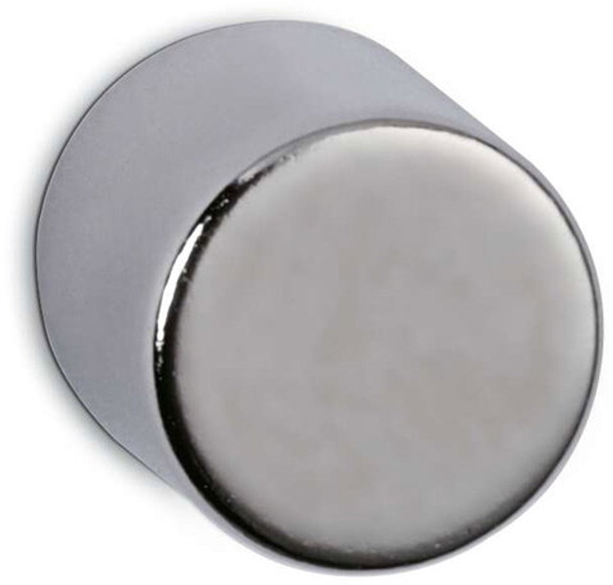 Maul Magnet rund 4 Stück 4 kg Stahl Metall Neodym magnetisch ø 1 x 1 cm silber