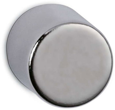Maul Magnet rund 4 Stück 4 kg Stahl Metall Neodym magnetisch ø 1 x 1 cm silber