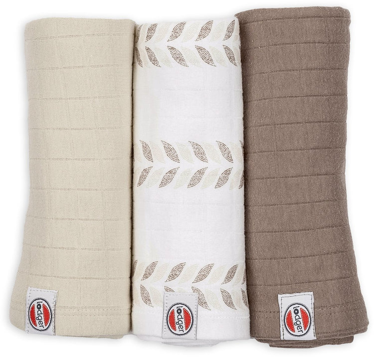 Lodger Pucktuch – hydrophile Tücher – Creme – 70 x 70 cm – 3 Stück – Bio-Baumwolle