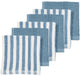 Meyco Baby Fat Stripe Gesichtstücher – 6er-Pack – Jacquard-Frottee – Jeansblau – 30 x 30 cm