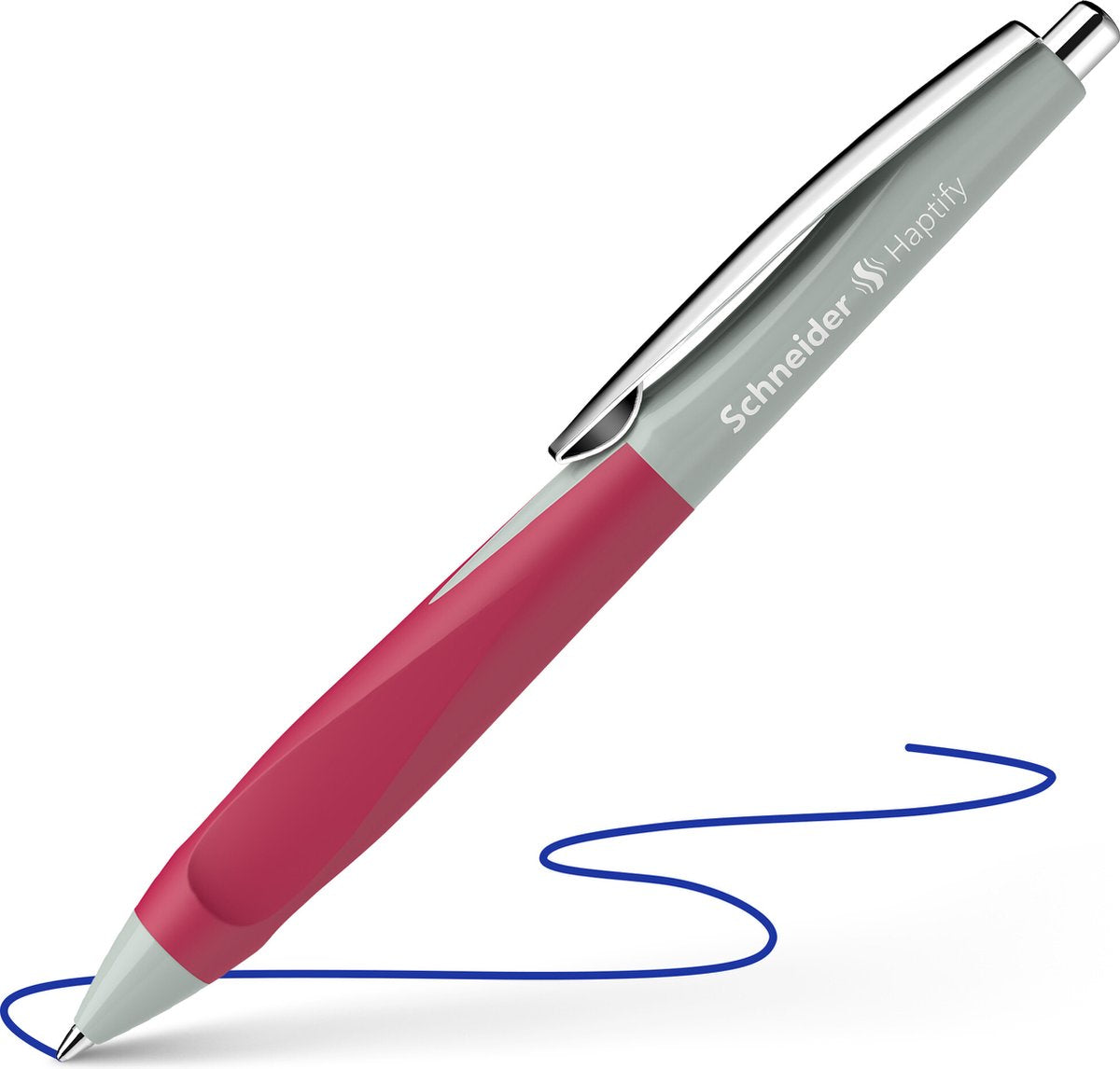 Schneider Schreibgeräte Schneider Kugelschreiber – Haptify – Feder M – Salbeigrau-Magenta – S-135329