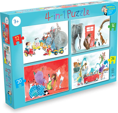 Leopold 4-in-1-Puzzle lustig und unpassend