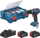Bosch Blue GSB 18V-65 Akku-Schlagbohrschrauber | inklusive 2x GBA 18v 4,0 Ah gal 18v-40 Ladegerät | 82 Zubehörteile - 06019n3307