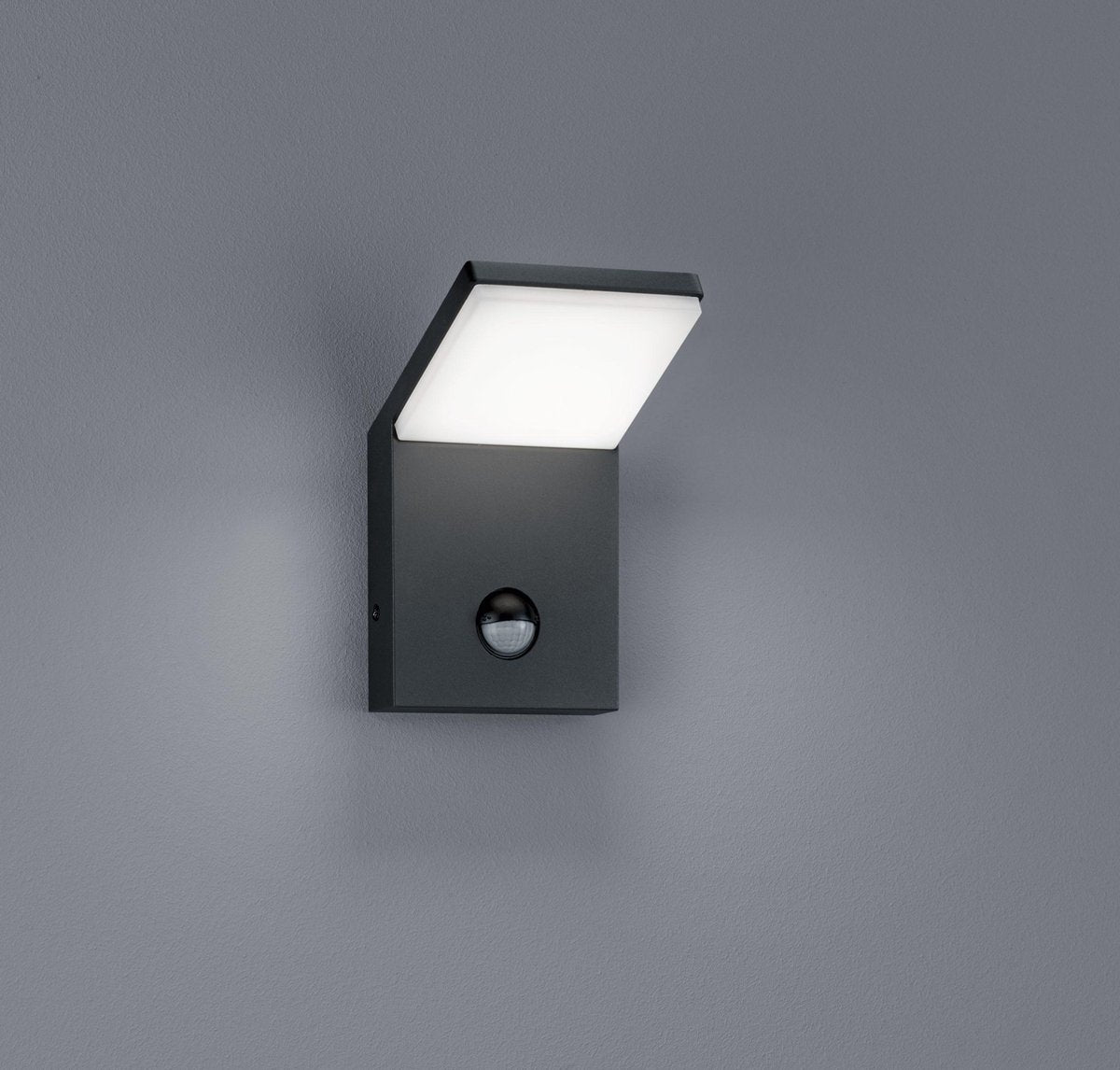 Trio Pearl - Wandleuchte - Anthrazit - inkl. 1x SMD 8W - Bewegungssensor - Außenbeleuchtung - IP54