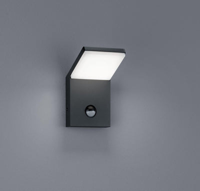 Trio Pearl - Wandleuchte - Anthrazit - inkl. 1x SMD 8W - Bewegungssensor - Außenbeleuchtung - IP54