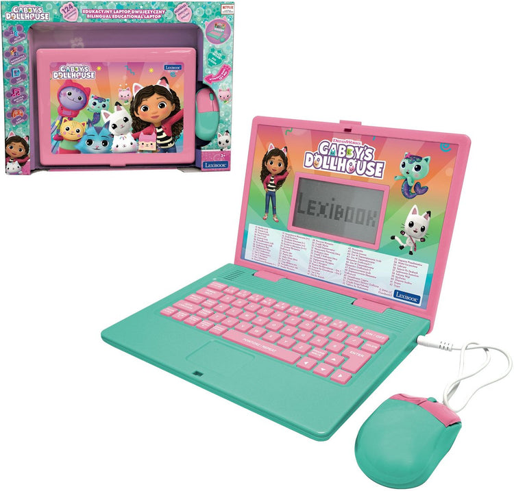 Lexibook gabby's dollhouse bilingual educational laptop - 124 activities in english and polish