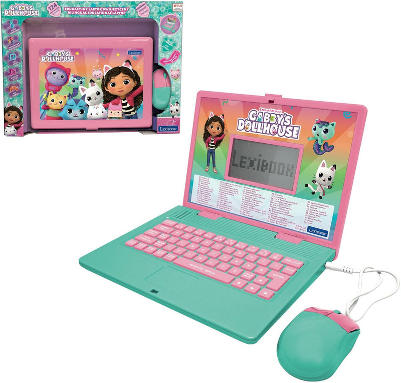 Lexibook gabby's dollhouse bilingual educational laptop - 124 activities in english and polish