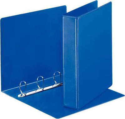 Esselte Essentials Panorama-A4-Ringbinder – mit 2 Taschen – Rückenbreite 62 mm – Kapazität 380 Blatt – blau