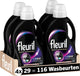 Fleuril Black – Flüssigwaschmittel – dunkle und schwarze Wäsche – 4x29 Wäschen – Vorteilspack