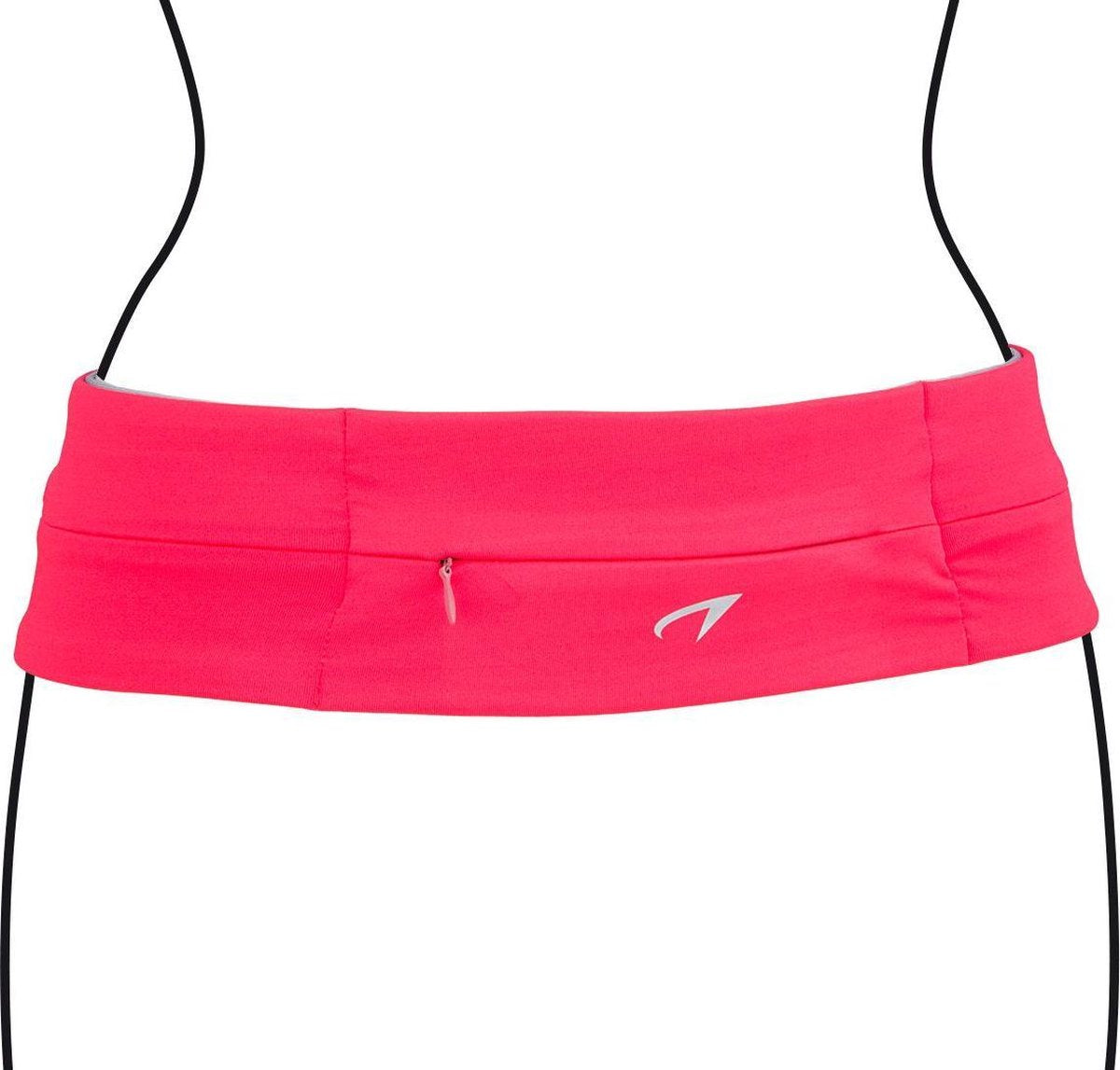 Avento Taillensportband Twist Fluor Pink Schwarz Größe L | 10 Stück
