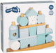 Small Foot - Stapelhaus aus Holz blau - 18-tlg.