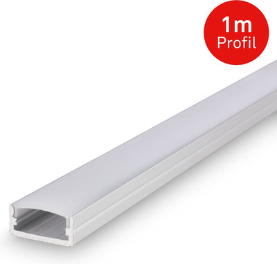 Briloner Pimp Your Stripe Aluminiumprofil 1m, Gitterabdeckung, selbstklebend, Silber