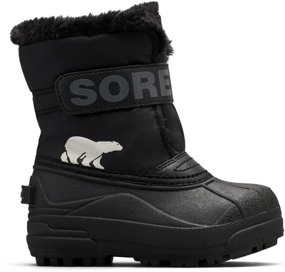 Sorel Kinder Snow Commander™ Boot Youth Unisex kleine Schneestiefel – Schwarz, Anthrazit – Größe 30