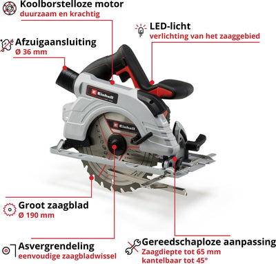 Einhell-Batterie Handcirkelzack TE-CS 18 190 Li Bl Solo