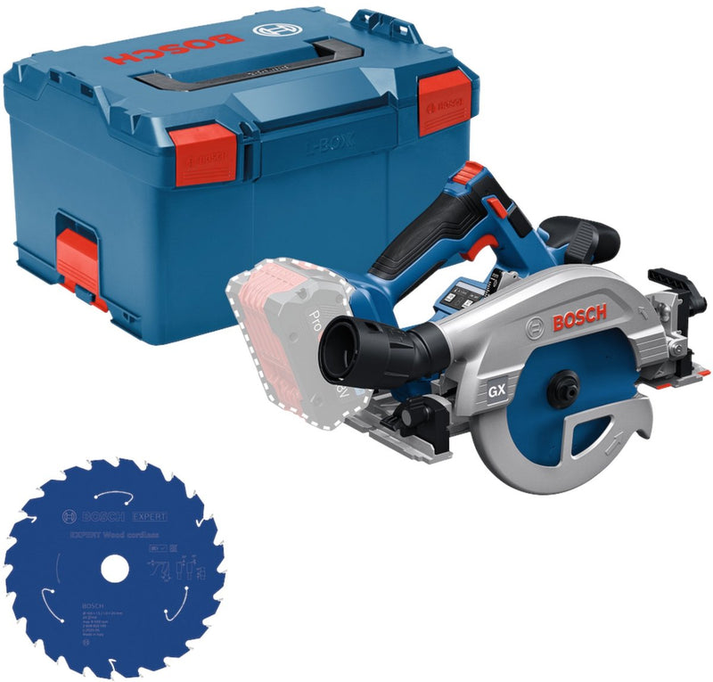 Bosch Blue GKS 18V-57-2 GX Akku-Kreissäge (Experte für Holzsägeblatt) ohne Akkus und Ladegerät – 0615a500dz