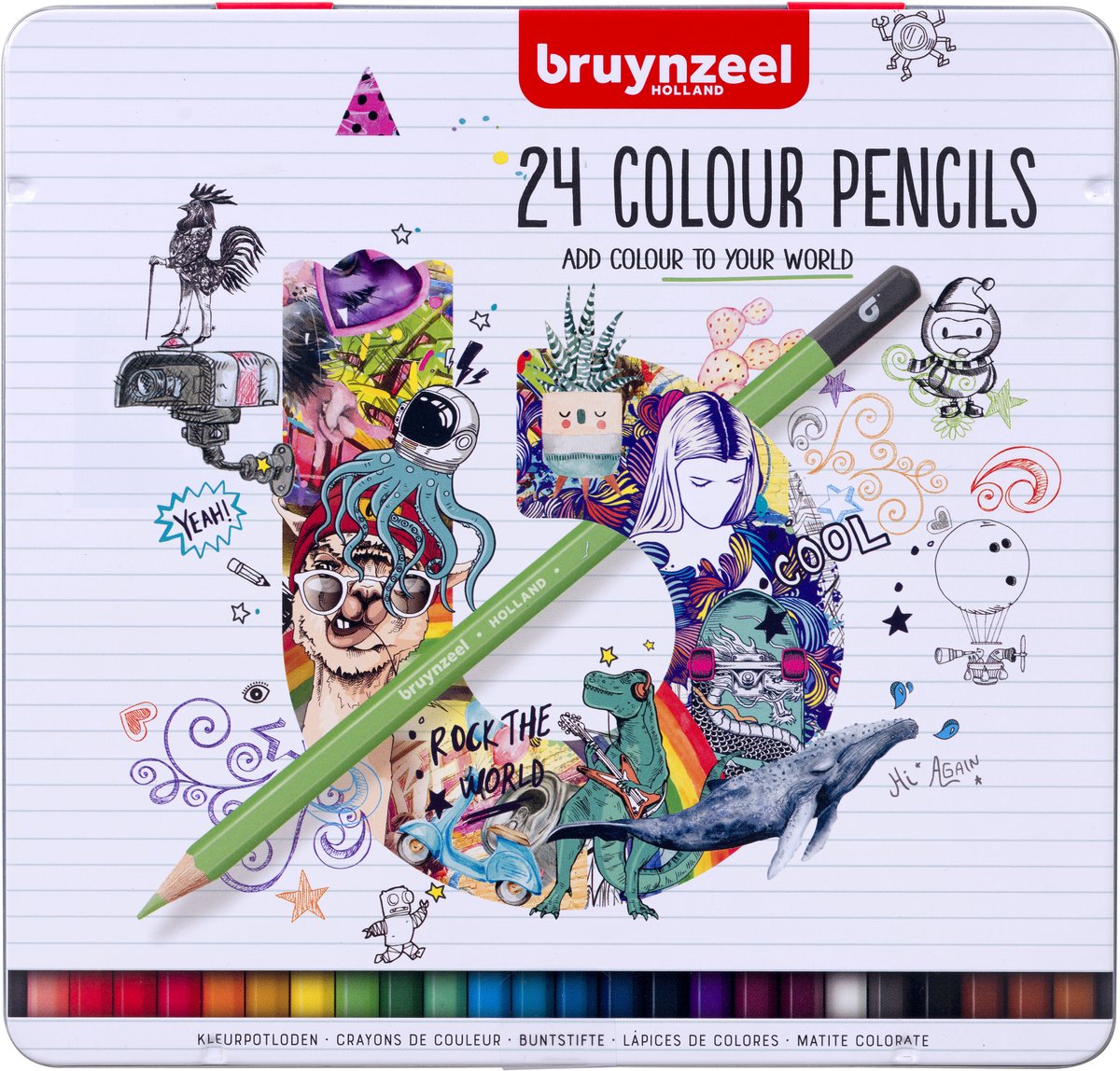 Bruynzeelfarbene Stifte können, 24 Farben