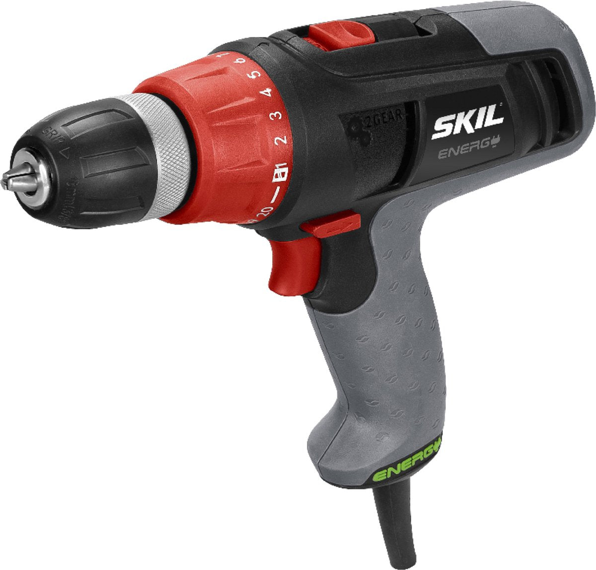 Skil-Schraubendreher „Energy Line“ – Schraubendreher-Bohrer in 1 – am Kabel 6 Meter – 10-mm-Schnellspannbohrfutter – weicher Griff – variable Geschwindigkeiten – 6221 AA