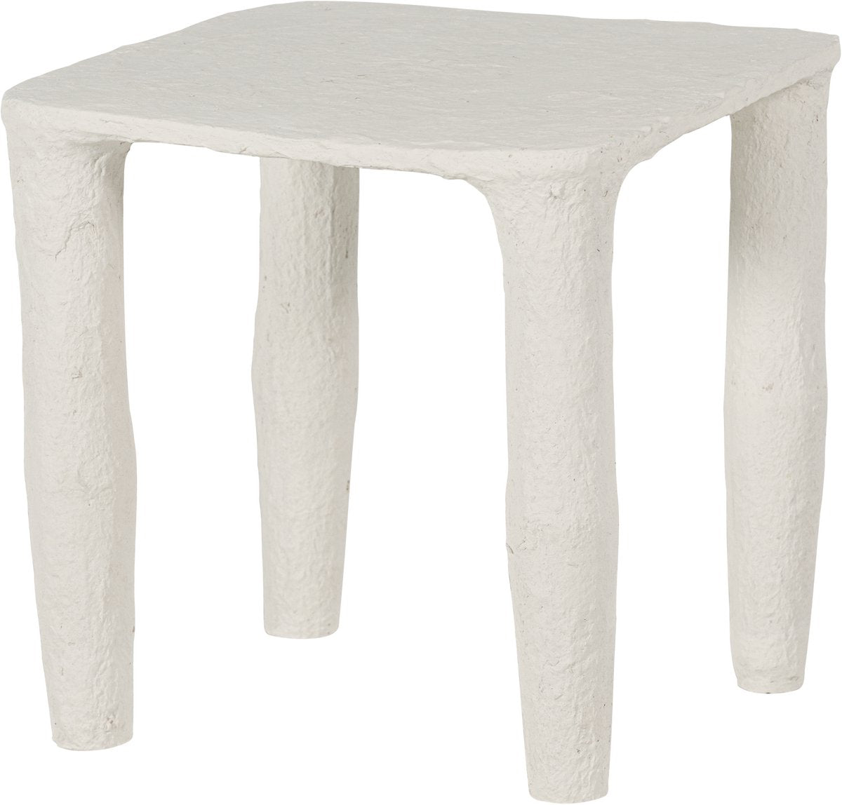 Woood Vion niedriger Beistelltisch – Pappmaché – gebrochenes Weiß – 40 x 40 x 40 cm