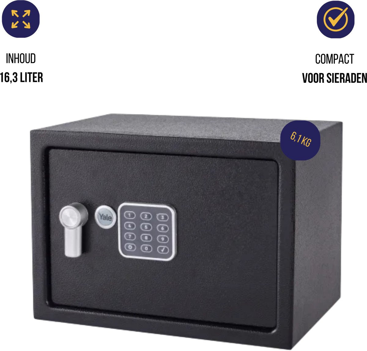 Yale – elektronischer Safe mit Alarm – mittel – Standardschutz
