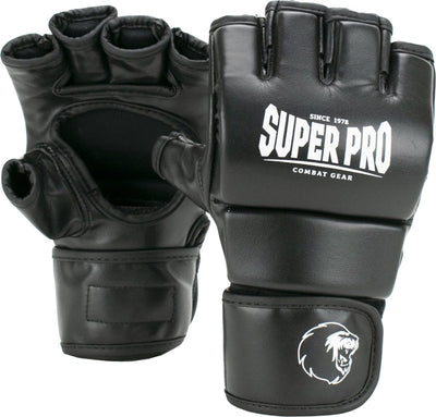 Super Pro Combat Gear Brawler MMA Handschuhe schwarz weiß extra extra klein