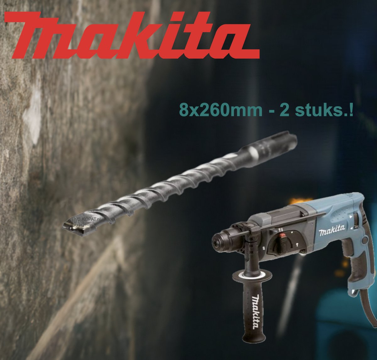 Makita-Zubehör PBS: SDS-Plus 8x260mm – B-55968