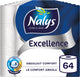 Nalys Excellence Toilettenpapier – 64 Rollen – Maxiblätter (5-lagig) – Vorteilspackung – Papierverpackung