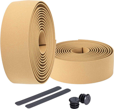 Bbb Cycling Lenkerband Rennrad – selbstklebendes Lenkerband mit Stretchmaterial – rutschfest – Länge: 200 cm – Dicke: 2 mm – inklusive Lenkerkappen – goldbraun – Rennband BHT-01