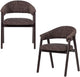 Woood Tunar Esszimmerstuhl mit Armlehne – Eichenholz – dunkelbraun – 2er-Set