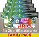 Ariel 4in1 Waschmittelkapseln + Touch of Lenor Unstoppables Color – 4 x 26 Wäschen