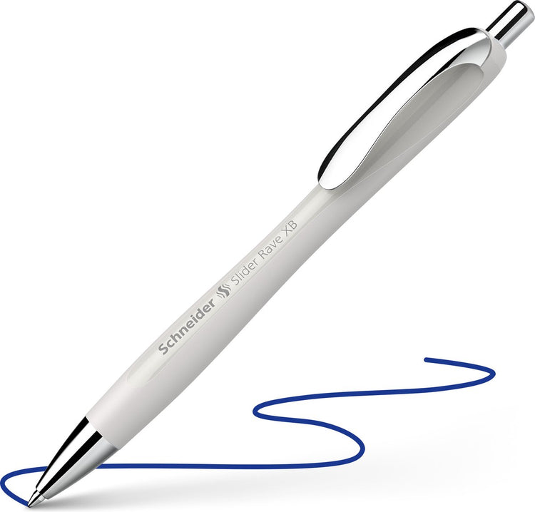 Schneider Schreibgeräte Schneider Kugelschreiber – Slider Rave – Trend Edition – Silbergrau – Feder xb – S-132512