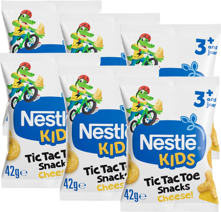 Nestlé Kids Tic Tac Toe Snacks Käse – Kleinkindsnack – 3+ Jahre – 6 x 42 g