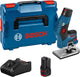 Bosch Professional - Akku-Kantenfräse GKF 12V-8 2x 3,0 Ah + Ladegerät Gal 1230 CV