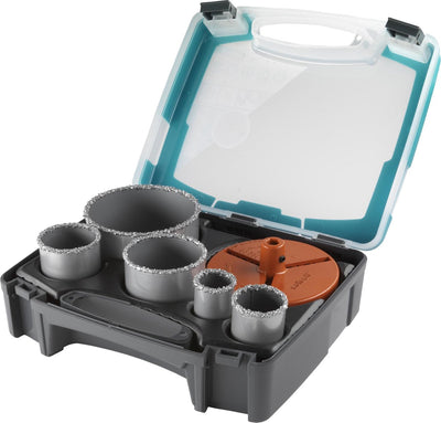 Wolfcraft - Lochsägen-Set 33 bis 103 mm - für Stein - 7-teilig - 5424000